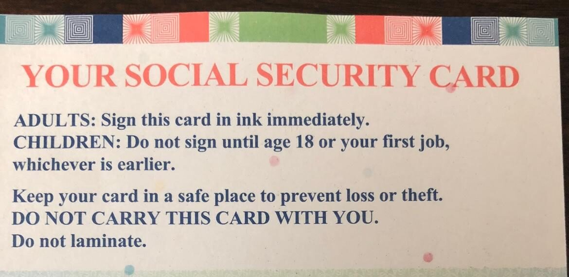 SSN(社会保障番号)カード