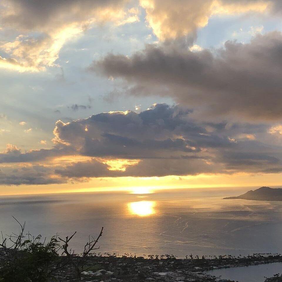 ハワイ・ココヘッド山頂サンセット